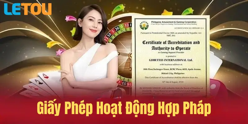 Giấy phép hoạt động hợp pháp